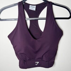 Gymshark Mesh Crop Top Plum Brown size Small activewear workout sporty bra sport